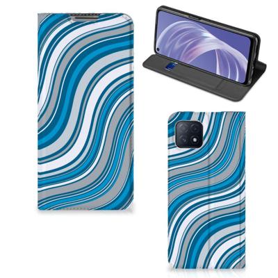 OPPO A73 5G | Hoesje met Magneet | Waves Blue