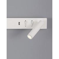 Lyora BedlampjeVida rechts wit met usb - 9533523 - thumbnail