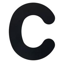 HDD Pro Huisletter Plat C Zwart Structuur UV - thumbnail