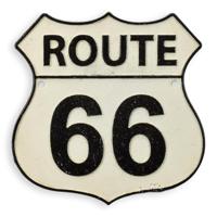 Gietijzeren "route 66"-plaquette - thumbnail