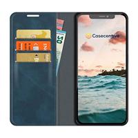 Casecentive Magnetische Leren Wallet case iPhone 13 Pro Max blauw - thumbnail
