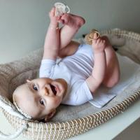 Difrax LOVI Dynamic Pacifier 18+ Months Harmony Dark Grey Light Grey - Fopspeen - thumbnail