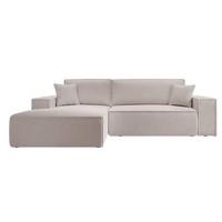 NADUVI Collection Galine Hoekbank met Chaise Longue Links met Slaapfunctie - Bouclé - Crème - thumbnail