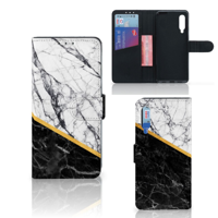 Xiaomi Mi 9 | Bookcase | Marmer Wit Zwart - Origineel Cadeau Man - thumbnail