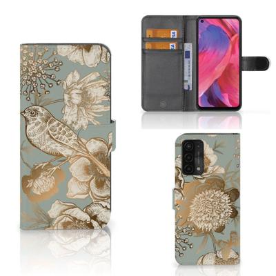 Hoesje voor OPPO A54 5G | A74 5G | A93 5G Vintage Bird Flowers Hoesje voor OPPO A54 5G | A74 5G | A93 5G Vintage Bird Flowers