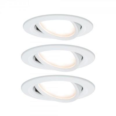 Paulmann 93449 Nova Inbouwlamp Set van 3 stuks LED LED 18 W Wit (mat) Paulmann 93449 Nova Inbouwlamp Set van 3 stuks LED LED 18 W Wit (mat)