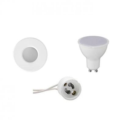 LED Spot Inbouwset GU10 IP65 Waterdicht - Rond Mat Wit - 4W 4200K