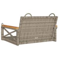 Schommelbank 63x62x40 cm poly rattan grijs - thumbnail