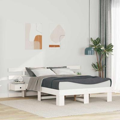 Bedframe met lade Wit 140 x 190 cm