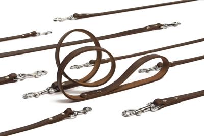 Hondenriem van leer 100cm x 10mm bruin Hondenriem van leer 100cm x 10mm bruin
