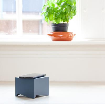 ZENS MANU Qube Oplader Draadloos Opladen met Powerbank Blauw