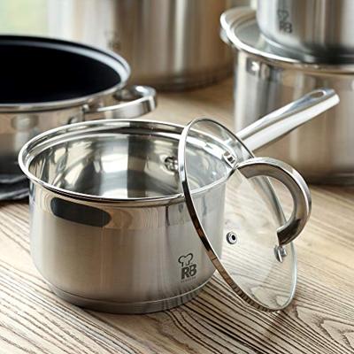 Renberg Roestvrijstalen pannenset met deksel (12 delig) Renberg Roestvrijstalen pannenset met deksel (12 delig)