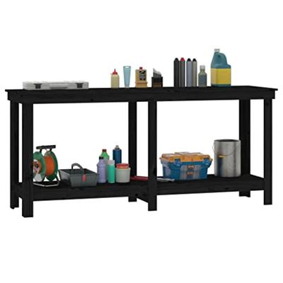 werkbank 180x50x80 cm massief grenenhout zwart werkbank 180x50x80 cm massief grenenhout zwart