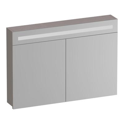 Brauer Promise Spiegelkast - 100 cm - met Verlichting - 2 Spiegeldeuren - Timber Greige