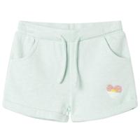 Kindershorts met trekkoord 128 gemengd lichtmintkleurig - thumbnail