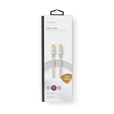 Nedis USB 3.1 Gen 1 5Gbps 60W USB Type-C 2m Zilver