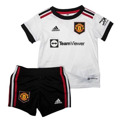 Manchester United Babykit Uit 2022-2023 - Maat 74 - Kleur: Wit | Soccerfanshop