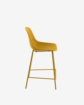 Kave Home Barstoel 'Quinby' kleur Geel (zithoogte 65cm)