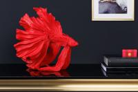 Design decoratief figuur vechtende vis CROWNTAIL 35cm rood Betta vissculptuur - 43173 - thumbnail