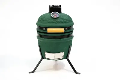 Own grill keramische kamado barbecue 13 inch Mini groen V2