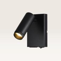 Wandlamp Lendro nero - GU10-fitting - Cilindervormige spot - Minimalistisch design - IP20 voor binnen - thumbnail