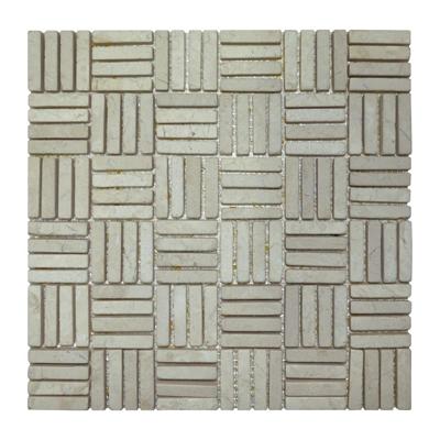 Mozaiek Parquet 1x4.8 30x30 cm Marmer Cream Blokverband Stabigo Mozaiek Parquet 1x4.8 30x30 cm Marmer Cream Blokverband Stabigo