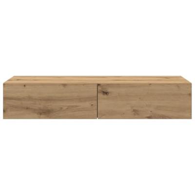Wandschap met lades 100x36x19 cm bewerkt hout artisanaal eiken