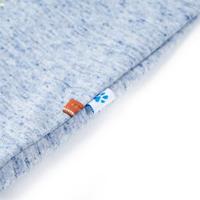 Kindershirt 92 gemleerd blauw - thumbnail