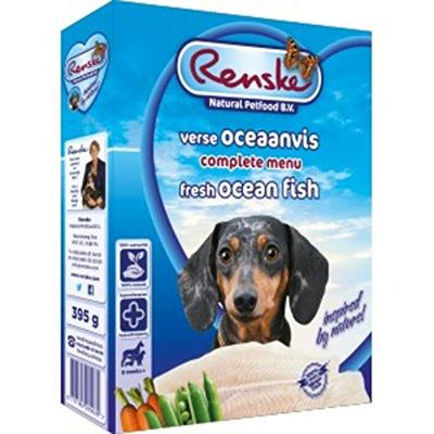 Renske vers gestoomd oceaanvis natvoer hond (tetra) 1 tray (10 x 395 g) - thumbnail