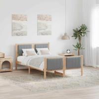 Bedframe Bruin en lichtgrijs 120 x 200 cm Massief grenenhout - thumbnail