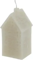 Home Society kaars huisje 5.5x5.5x11.5cm greige 1 stuks - thumbnail