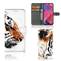 Hoesje OPPO A54 5G | A74 5G | A93 5G Watercolor Tiger - thumbnail