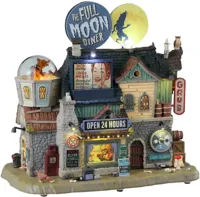 Lemax the full moon diner bewegend huisje Spooky Town 2023 - thumbnail