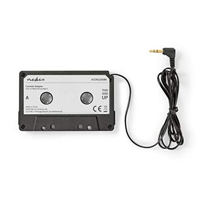 Cassette-adapter | 3,5 mm Mannelijk | Zwart Cassette-adapter | 3,5 mm Mannelijk | Zwart