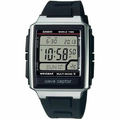 Casio Zendergestuurd Horloge WV-59R-1AEF (l x b x h) 48.3 x 39 x 12.5 mm Zilver Materiaal (behuizing)=RVS, Hars Materiaal (armband)=Hars