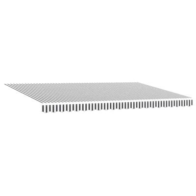 Luifel handmatig uittrekbaar 500x300 cm antracietkleurig en wit