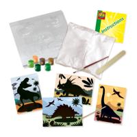 Dinosaurussen 2 in 1 - Vormen, schilderen en krabben - Creatieve hobby's - SES CREATIVE - Vorm, verf en kras dinosaurussen. - thumbnail