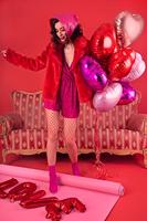 Folieballon Hart Metallic Hard Roze (45cm) - thumbnail