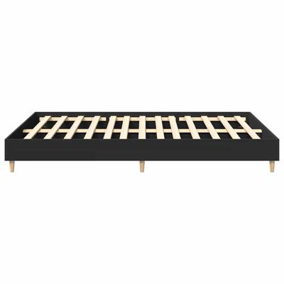 Bedframe zonder matras 150x200 cm spaanplaat zwart