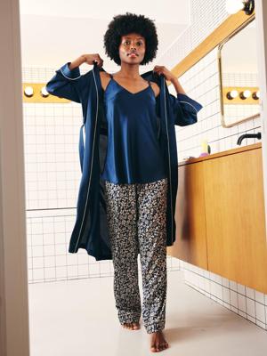 3-delige homewear set Before and After marineblauw