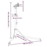 Fietsreparatiestandaard inklapbaar 102-160 cm aluminium - thumbnail