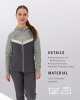 JAKO 6824D Jas Met Kap Iconic Dames - Anthra Light/Mintgroen/Zachtgrijs - 42 - thumbnail