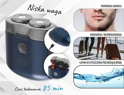 Adler Adler AD 2937 Reisscheerapparaat - USB 2 Koppen