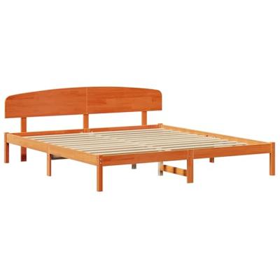 Bedframe met hoofdeinde Bruin 180 x 200 cm Massief grenenhout Bedframe met hoofdeinde Bruin 180 x 200 cm Massief grenenhout