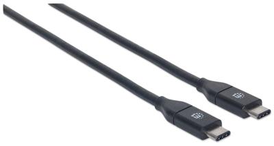 Manhattan 354899 USB-kabel USB 3.2 Gen2 USB-C stekker, USB-C stekker 0.50 m Zwart Manhattan 354899 USB-kabel USB 3.2 Gen2 USB-C stekker, USB-C stekker 0.50 m Zwart
