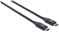 Manhattan 354899 USB-kabel USB 3.2 Gen2 USB-C stekker, USB-C stekker 0.50 m Zwart - thumbnail