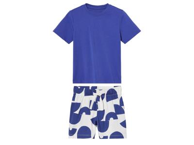 lupilu Kindershirt en korte broek (Blauw, 134/140) lupilu Kindershirt en korte broek (Blauw, 134/140)
