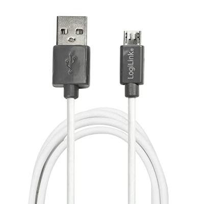 LogiLink CU0063 USB-kabel USB 2.0 USB-A stekker, USB-micro-B stekker 1.80 m Zwart
