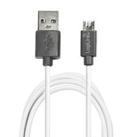 LogiLink USB-kabel USB 2.0 USB-A stekker, USB-micro-B stekker 1.80 m Zwart CU0063 - thumbnail