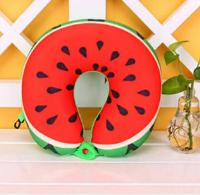 Fruit U vormige reizen kussen nanodeeltjes nek kussen auto kussens zacht kussen Home textiel (citroen) - thumbnail